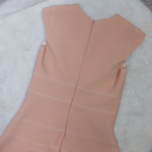 Sandro Paris Light Dusty Pink Remind Mini Dress Fit and Flare Scuba Knit Size 3 - Picture 7 of 7